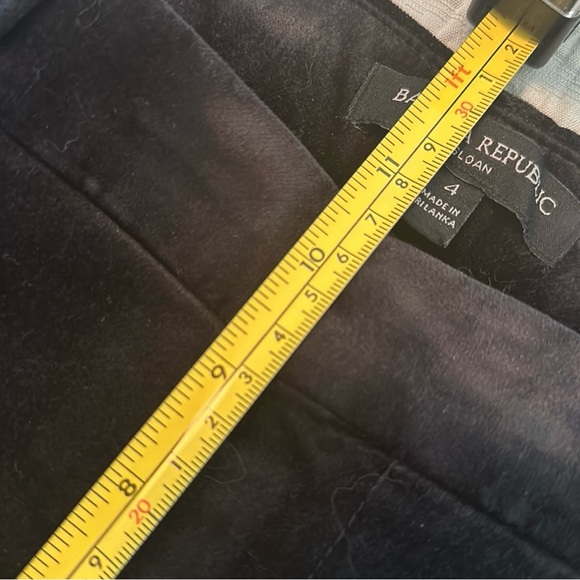 🪅Banana Republic Sloan Velvet Slim Ankle Pant. Black. Size 4. - Picture 12 of 16